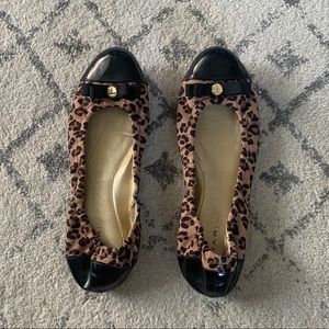 Tahari Leopard Ballet flats